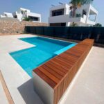 cubierta de piscina motorizada de lamas