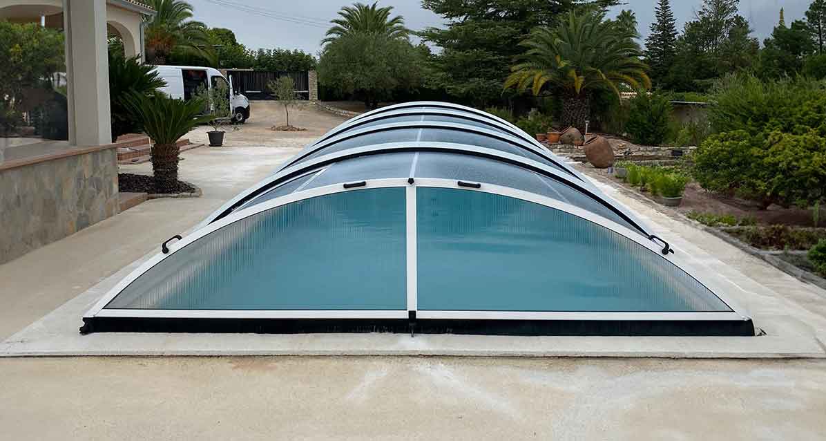 Cúpula para piscina rectangular