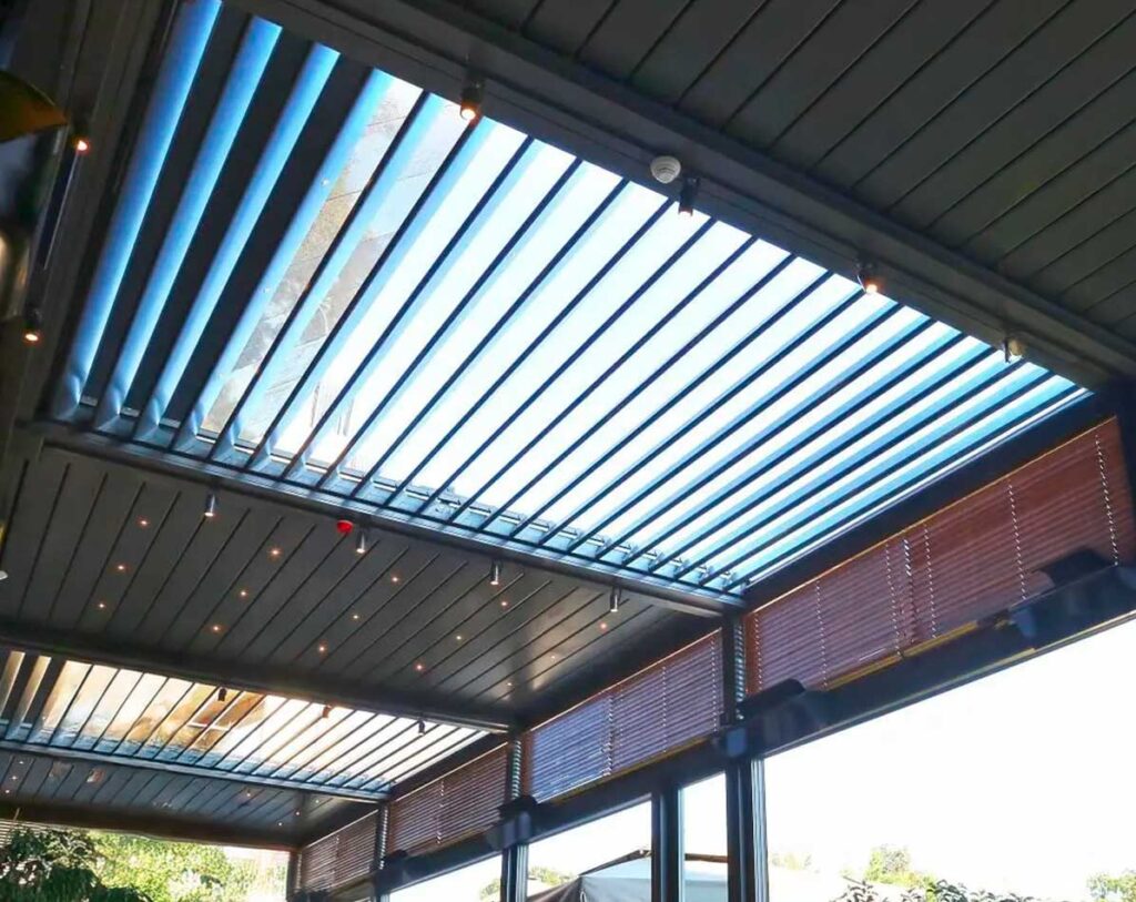 Pérgola lamas aluminio
