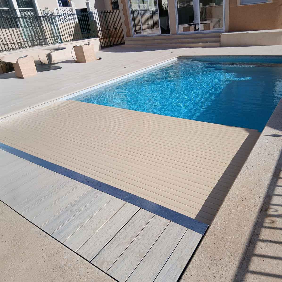 Cobertor piscina sin anclajes