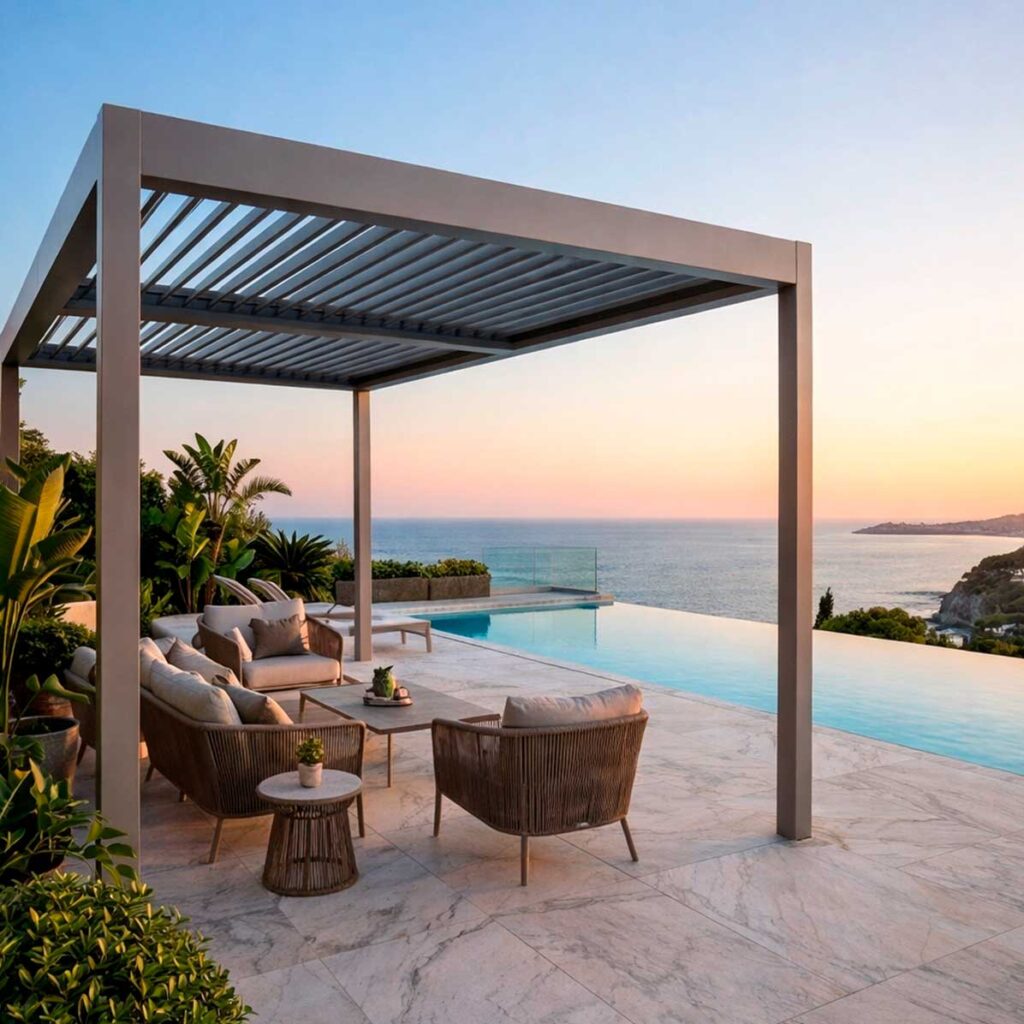 Pérgola bioclimática motorizada