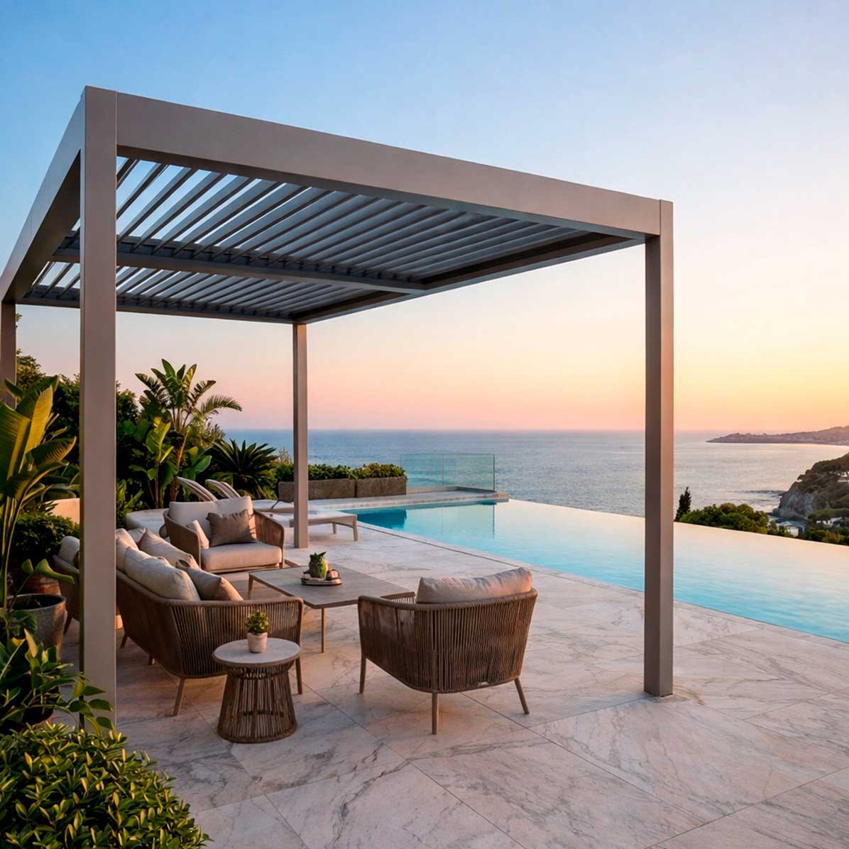 Pérgola bioclimática motorizada